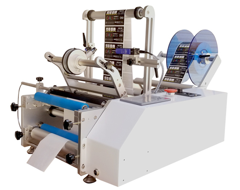 Semi-automatic round bottle labeling machine